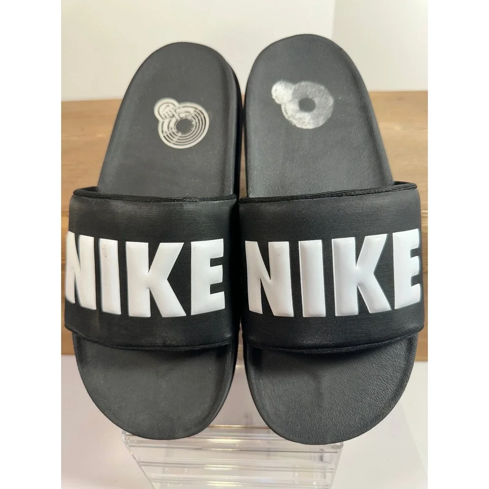 Nike Offcourt Slide Sandals Black White Logo Revive Foam Y2K Athleisure Mens 8